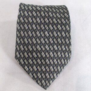 Distinction 100% Imported Silk Tie Brown Gold Men's Neck Vintage Pattern Bronze